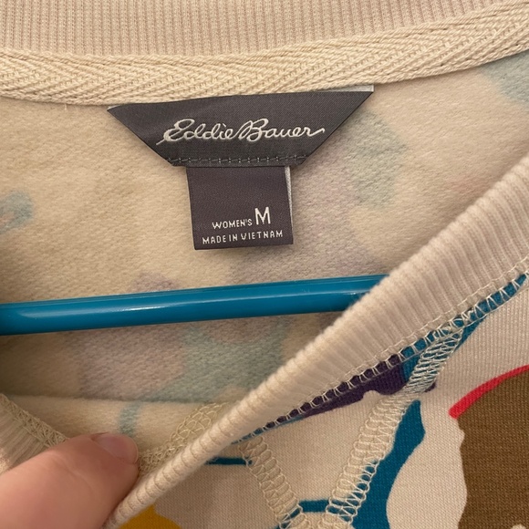 Eddie Bauer Crew Neck Sweater FUN pattern! - Picture 4 of 4